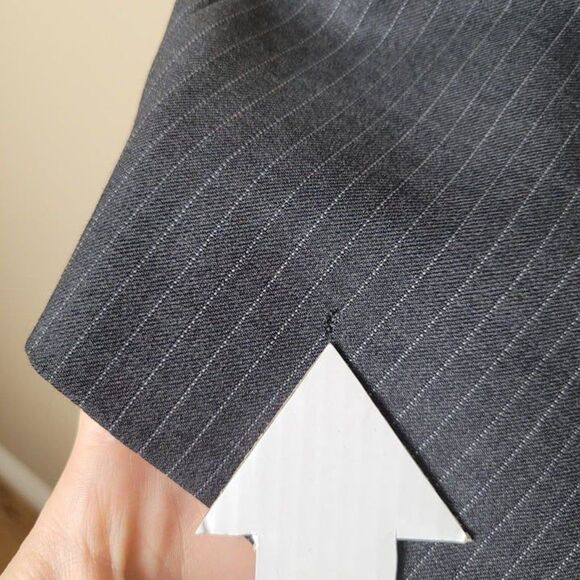 J. Crew Size 6 1035 Super 120's Wool Blazer Pinstripe Gray - Picture 9 of 12